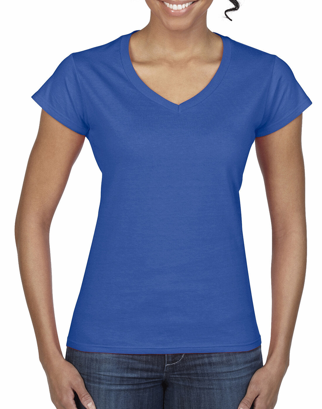 Gildan Ladies Softstyle V-Neck T-Shirt - Royal