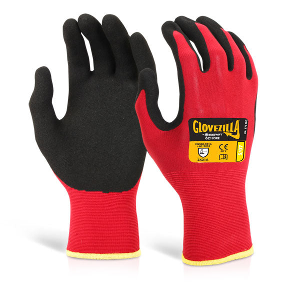Glovezilla Beeswift Nitrile Nylon Gloves