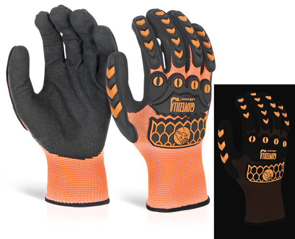 Glovezilla Beeswift Glow In The Dark Foam Nitrile Coated Gloves
