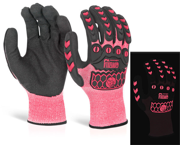 Glovezilla Beeswift Glow In The Dark Foam Nitrile Coated Gloves