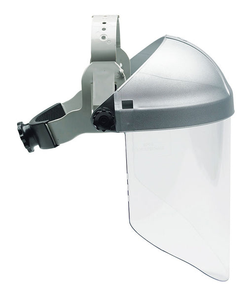 3M H8 Headgear with adjustable ratchet suspension for attaching visors and face shields.