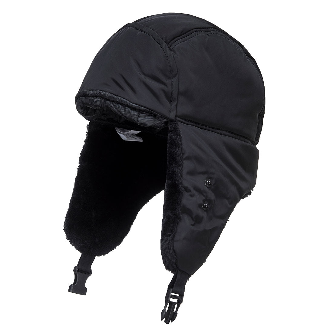 Portwest Winter Trapper Cap HA13 – black insulated earflap hat for extreme cold