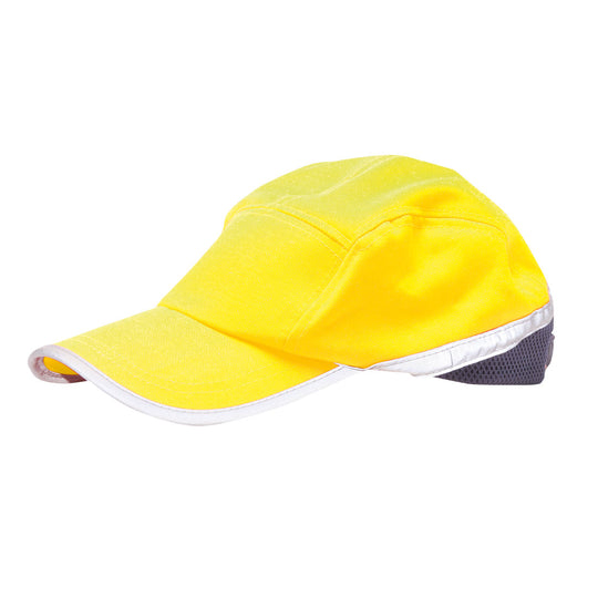 Portwest Hi-Vis Baseball Cap HB10 – yellow hi-vis baseball-style cap with contrast trim