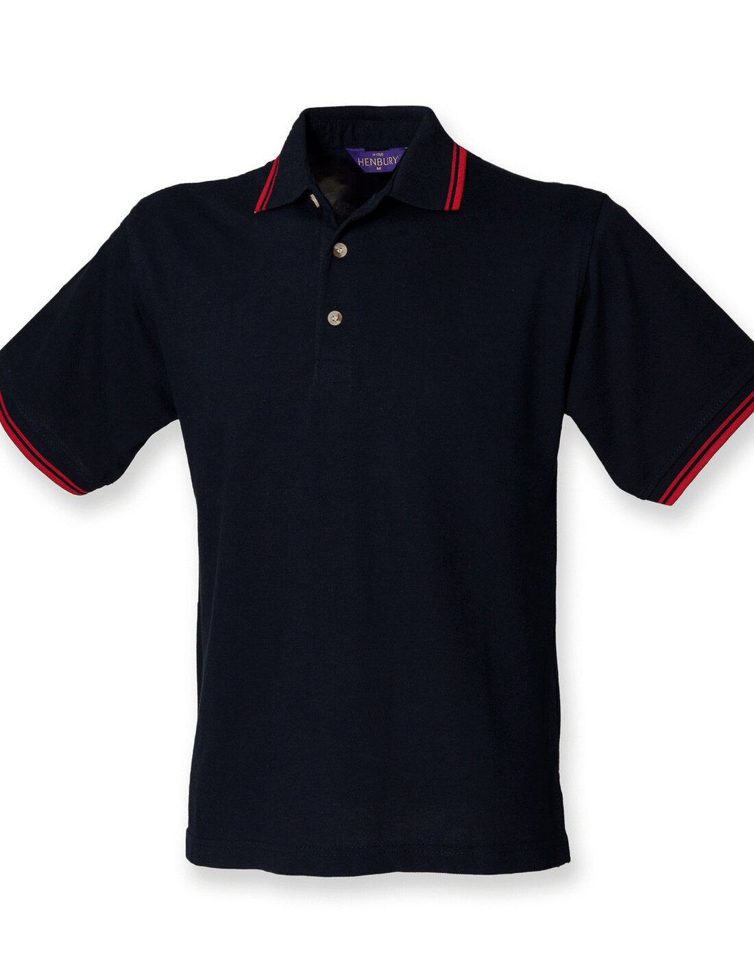 Henbury Double Tipped Pique Polo Shirt