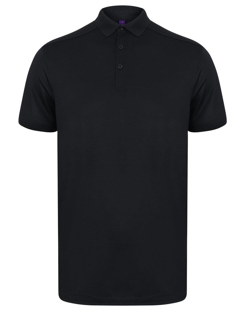 Henbury Mens Slim Fit Stretch Polo Wick Finish