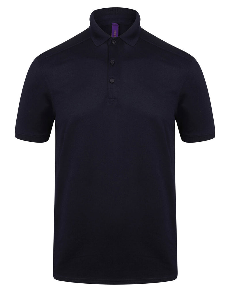 Henbury Mens Slim Fit Stretch Polo Wick Finish