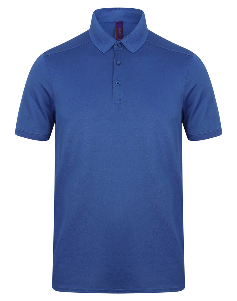 Henbury Mens Slim Fit Stretch Polo Wick Finish