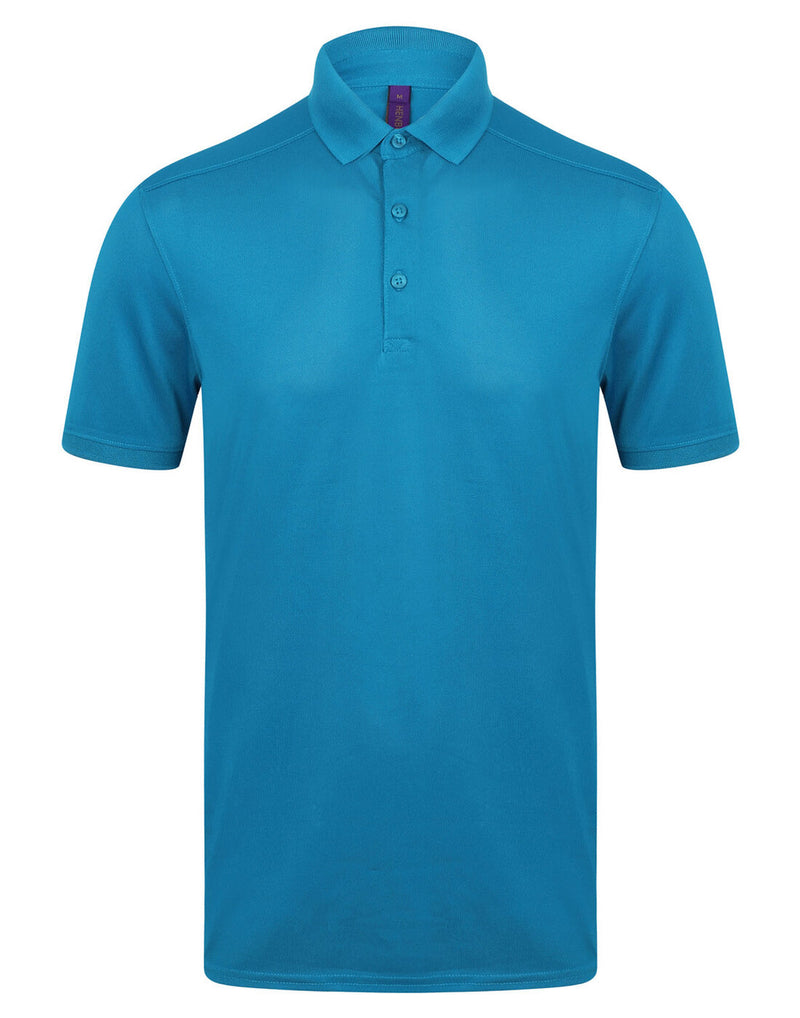 Henbury Mens Slim Fit Stretch Polo Wick Finish