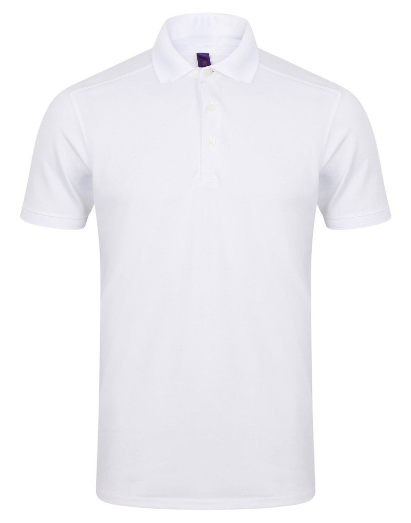 Henbury Mens Slim Fit Stretch Polo Wick Finish