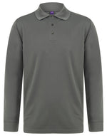 Henbury Coolplus Unisex Long Sleeve  Polo Shirt - thumbnail 1