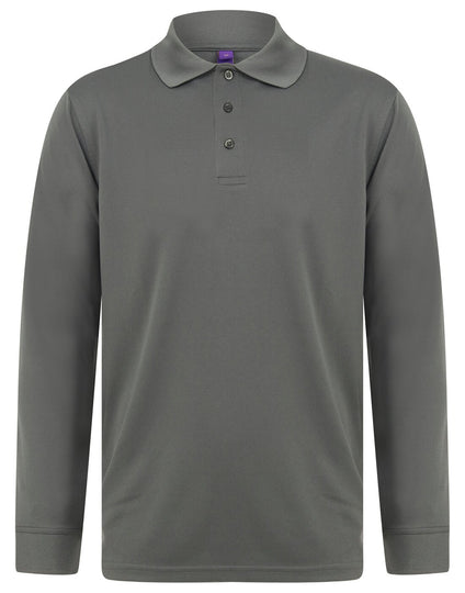 Henbury Coolplus Unisex Long Sleeve  Polo Shirt