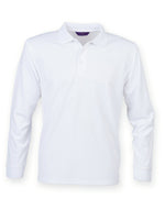 Henbury Coolplus Unisex Long Sleeve  Polo Shirt - thumbnail 8