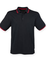 Henbury Coolplus Short Sleeve Tipped Polo Shirt - thumbnail 2