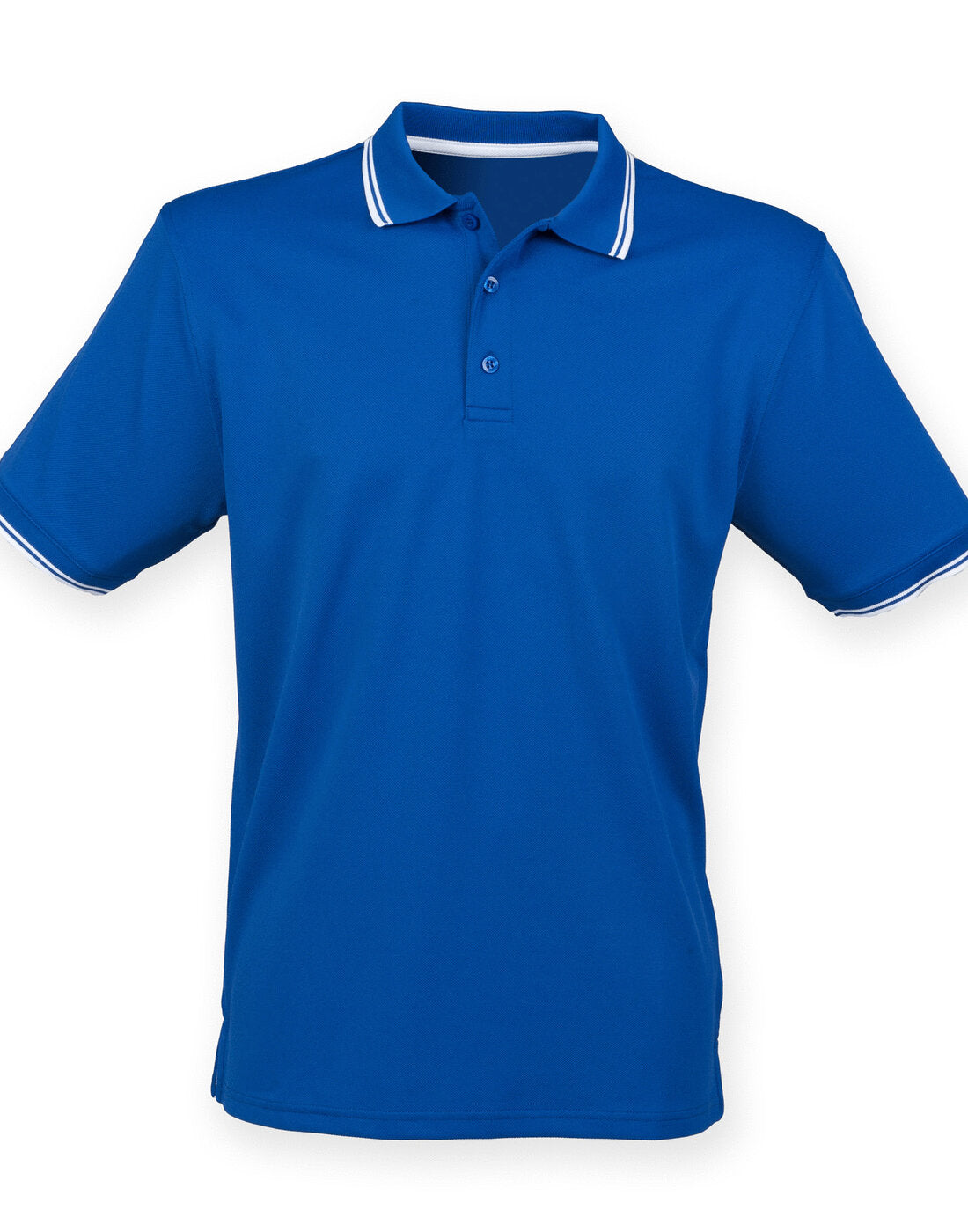 Henbury Coolplus Short Sleeve Tipped Polo Shirt