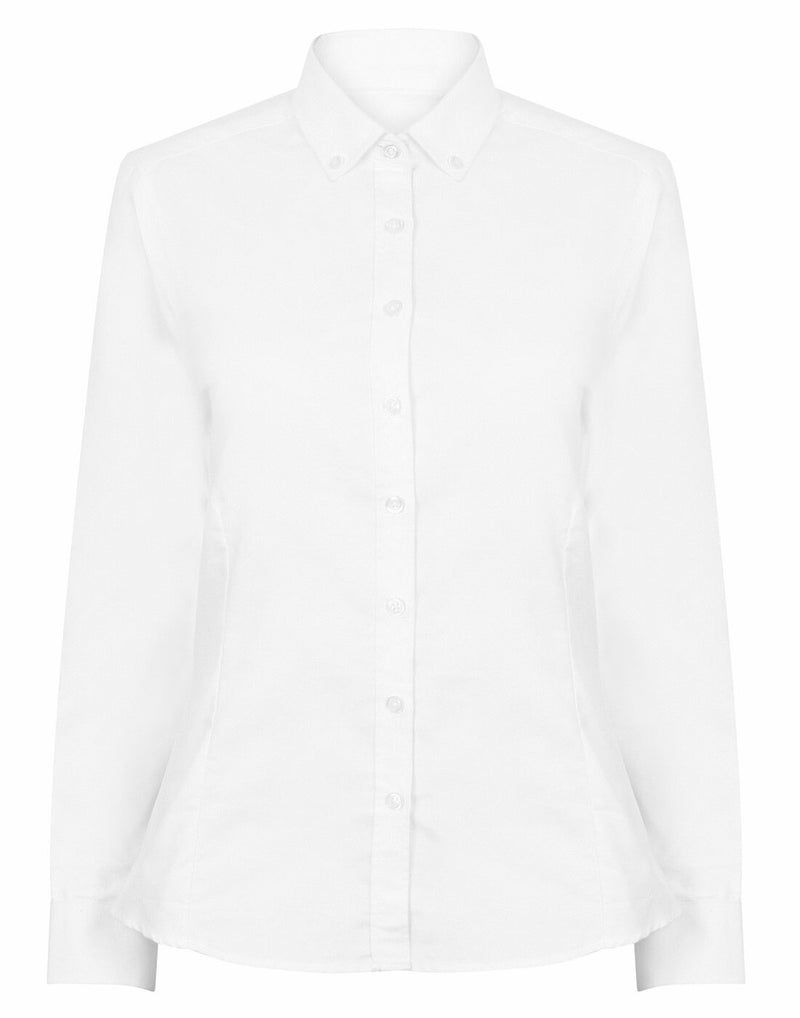 Henbury Ladies Long Sleeve Modern Oxford Shirt - Regular Fit