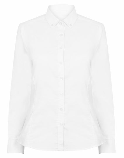 Henbury Ladies Long Sleeve Modern Oxford Shirt - Regular Fit