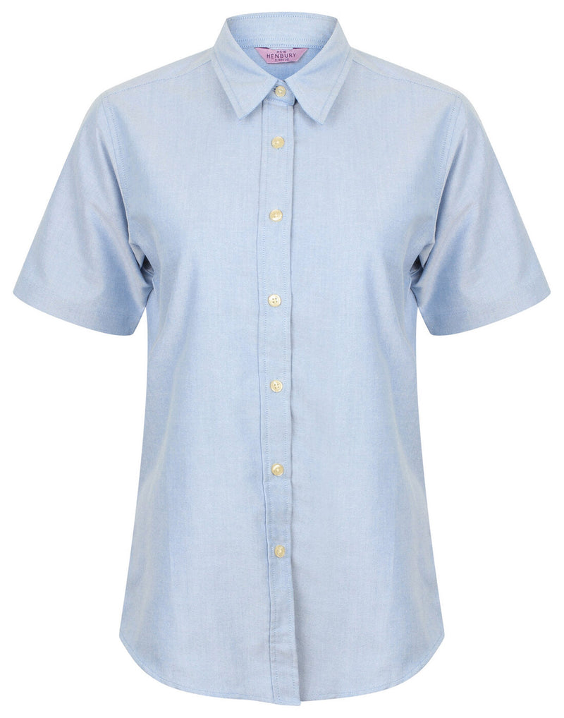 Henbury Ladies Short Sleeve Classic Oxford Shirt