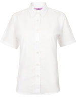 Henbury Ladies Short Sleeve Classic Oxford Shirt - thumbnail 2