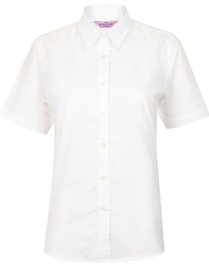 Henbury Ladies Short Sleeve Classic Oxford Shirt
