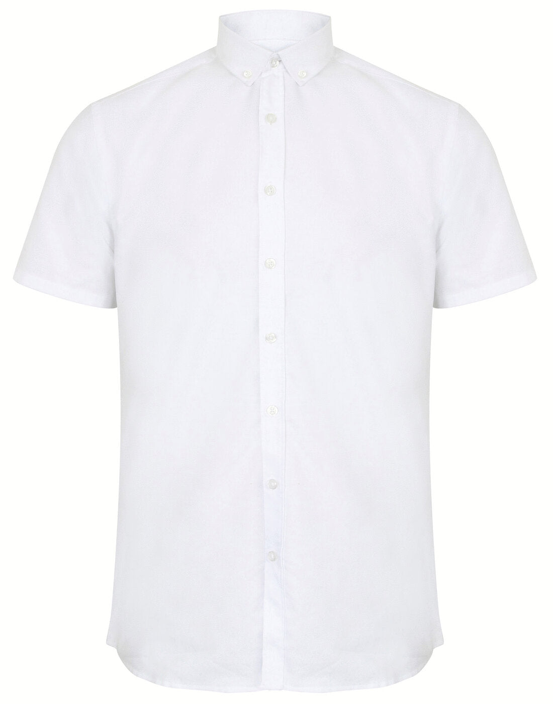 Henbury Mens Short Sleeve Modern Oxford Shirt - Regular Fit