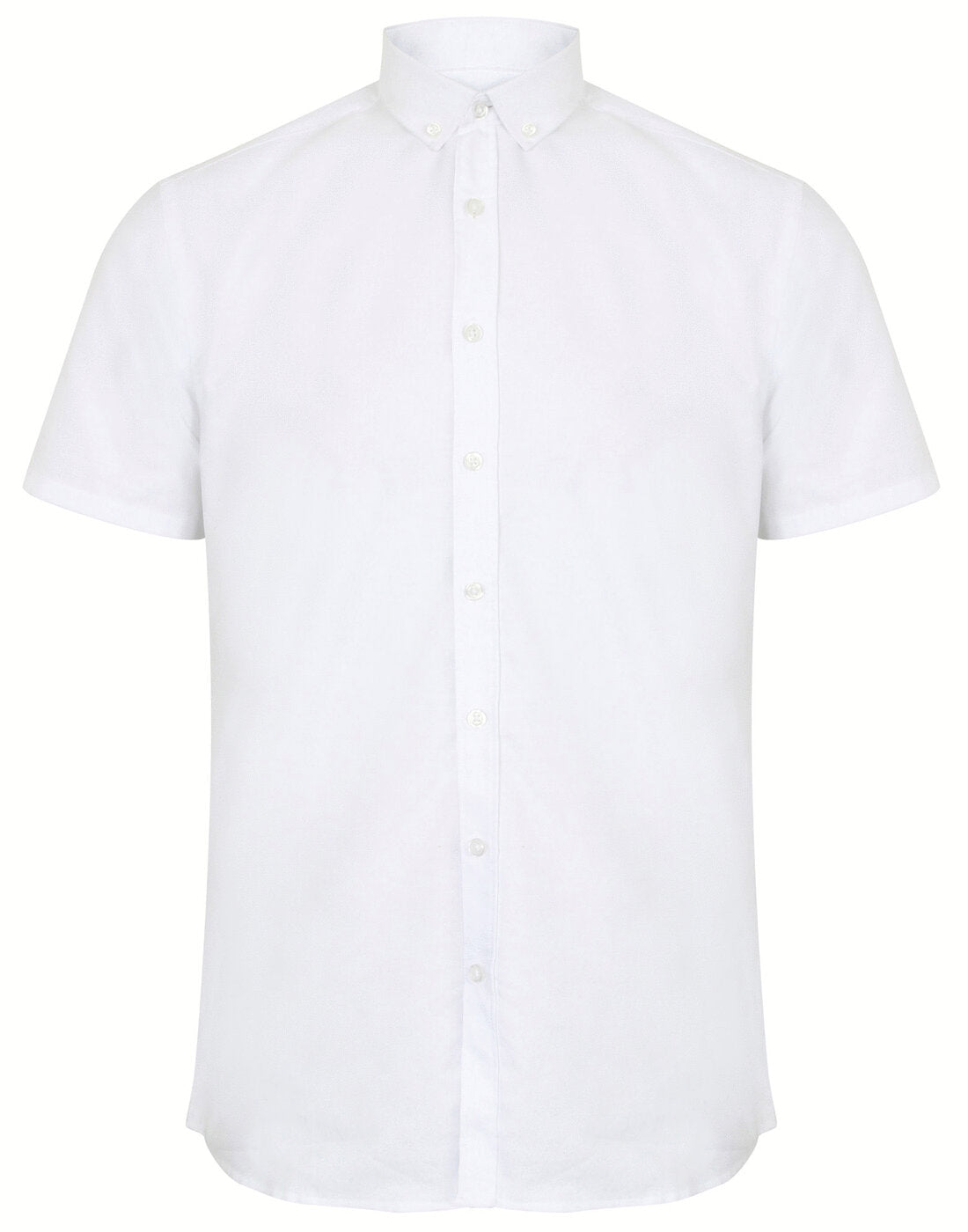 Henbury Mens Short Sleeve Modern Oxford Shirt - Regular Fit