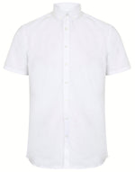 Henbury Mens Short Sleeve Modern Oxford Shirt - Regular Fit - thumbnail 4