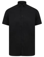Henbury Mens Short Sleeve Modern Oxford Shirt - Slim Fit - thumbnail 3