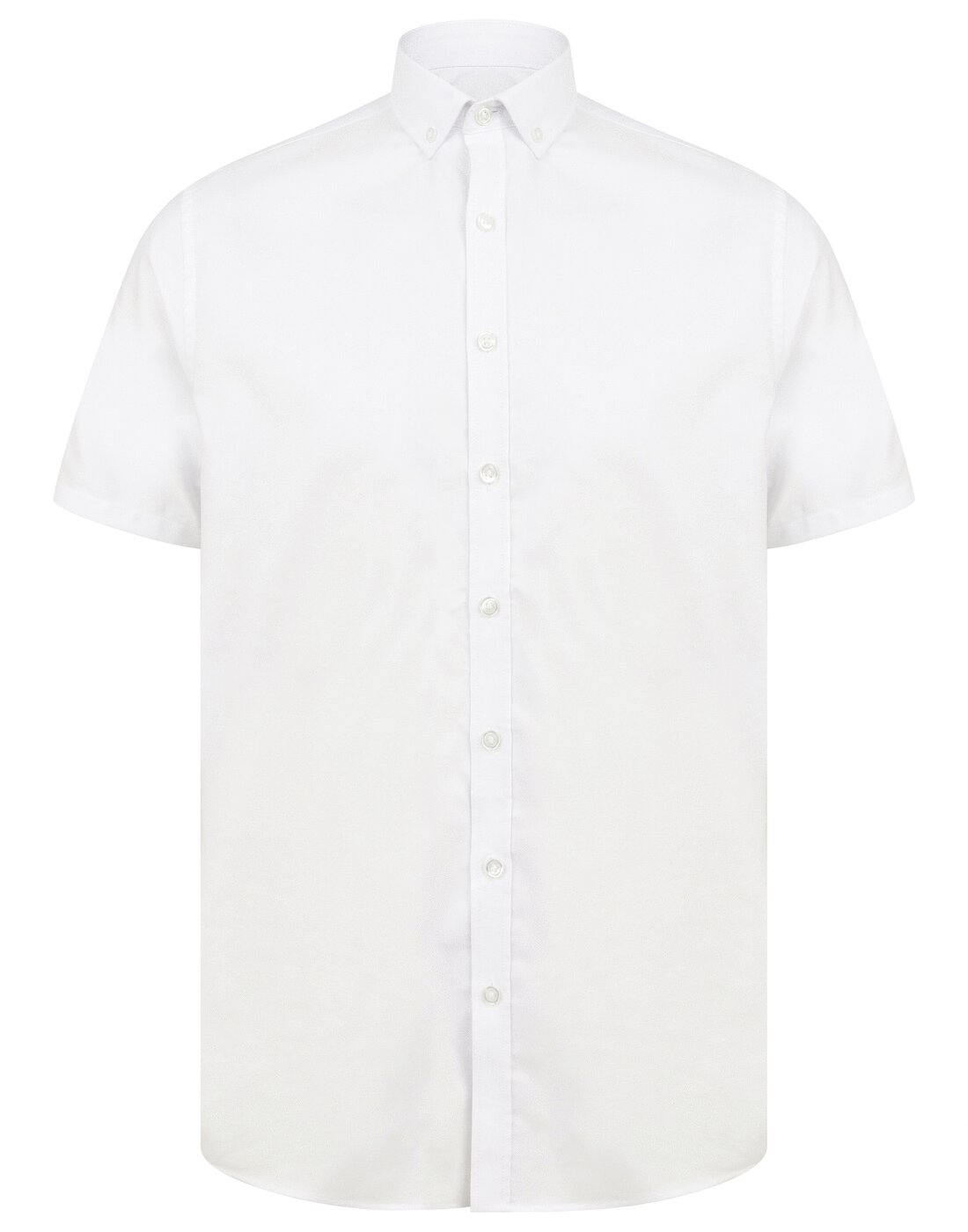 Henbury Mens Short Sleeve Modern Oxford Shirt - Slim Fit