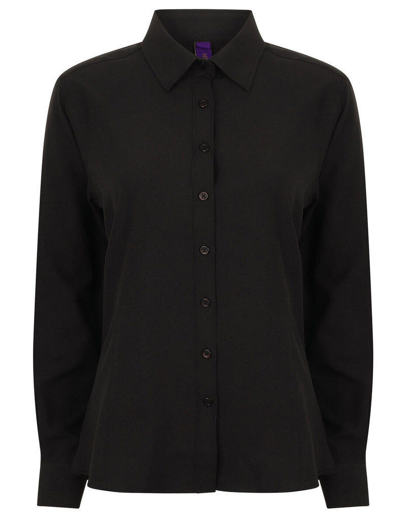 Henbury Ladies Wicking Anti Bacterial Quick Dry Long Sleeve Shirt