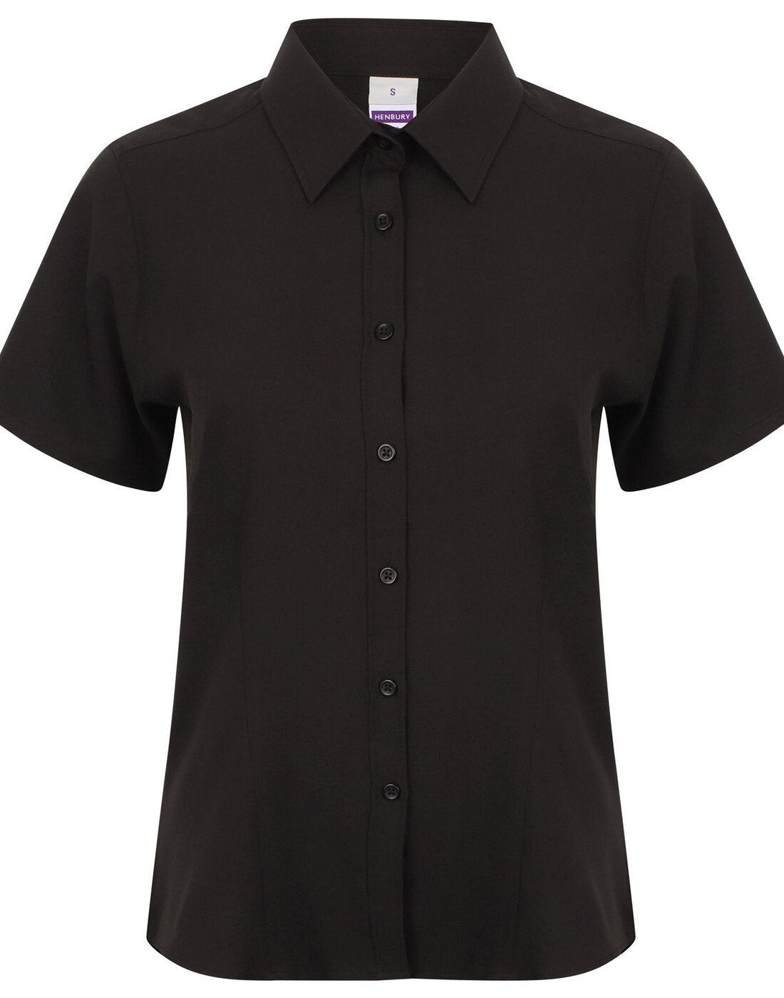 Henbury Ladies Wicking Anti-Bacterial Polyester Quick Dry Short Sleeve Shirt