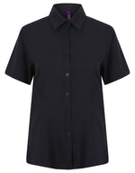 Henbury Ladies Wicking Anti-Bacterial Polyester Quick Dry Short Sleeve Shirt - thumbnail 5