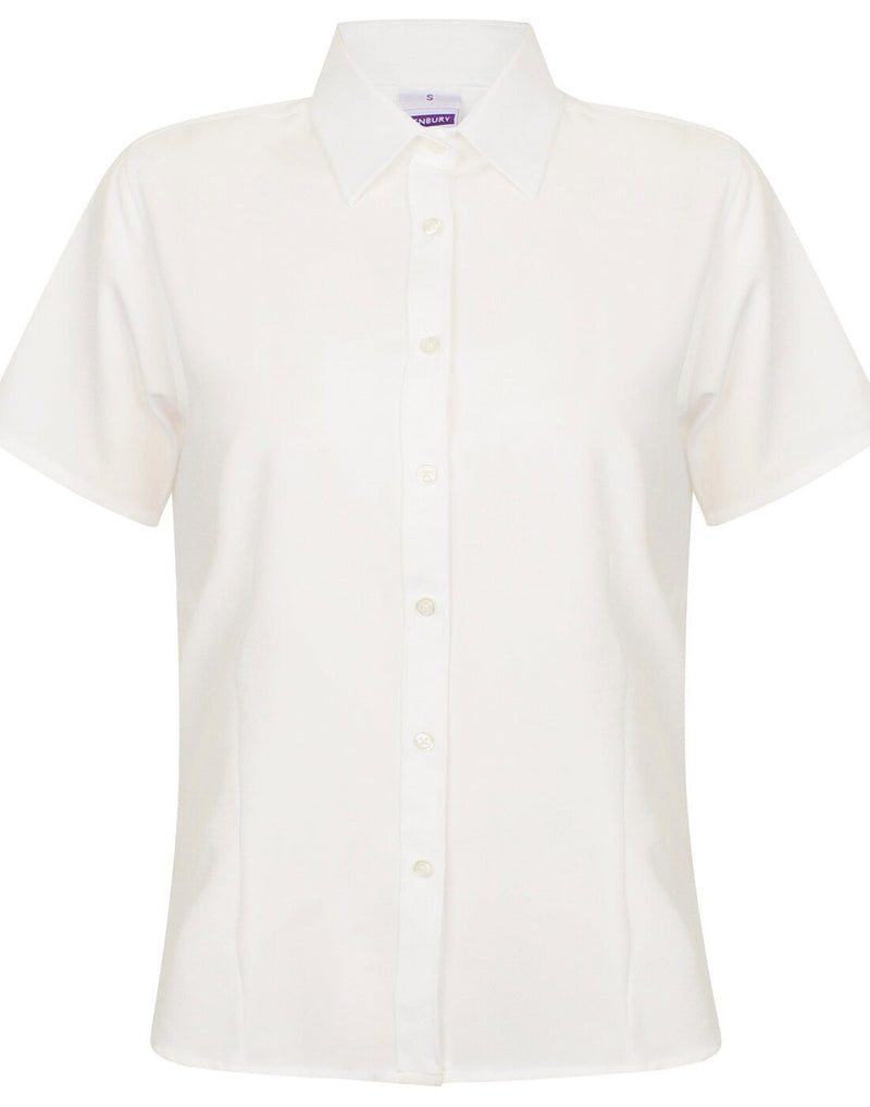 Henbury Ladies Wicking Anti-Bacterial Polyester Quick Dry Short Sleeve Shirt