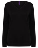 Henbury Ladies Lightweight V Neck Jumper - thumbnail 3
