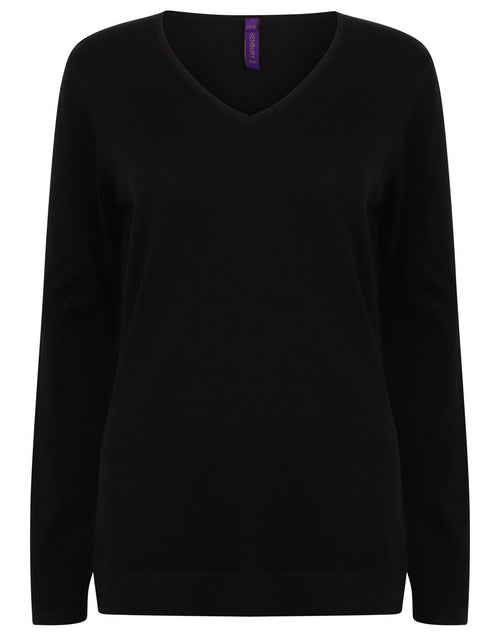 Henbury Ladies Lightweight V Neck Jumper