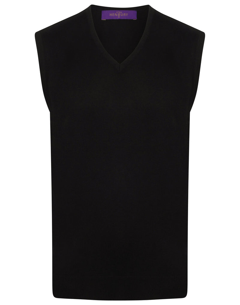Henbury Lightweight Sleeveless V-Neck Jumper