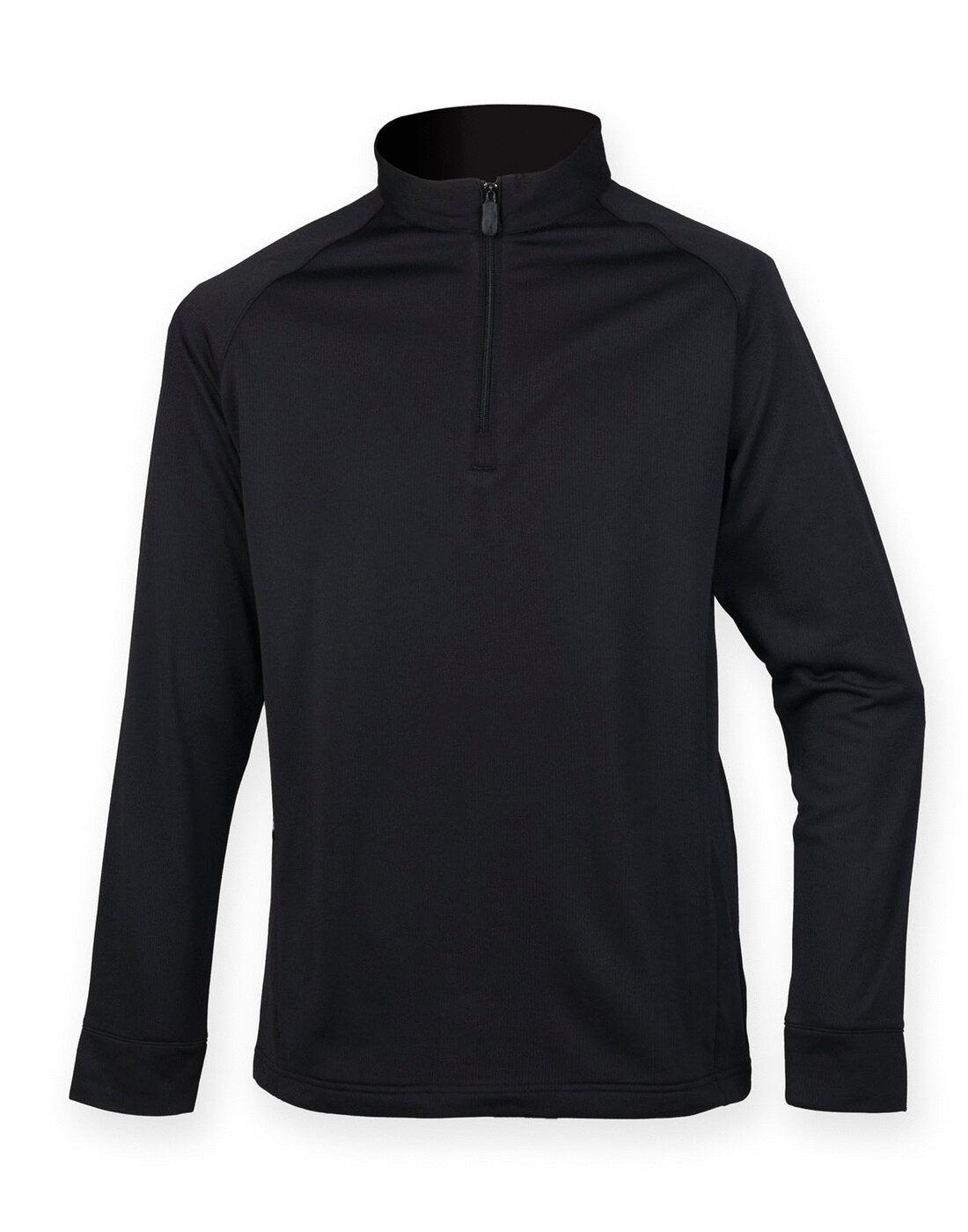 Henbury 1/4 Zip Top With Wicking Finish