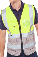Beeswift Hi-Vis Two Tone Executive Id Vest - thumbnail 9