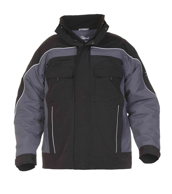 Hydrowear Range Rimini Black Sns W/Proof Fixed Lining Pilot Jacket Lge - Grey/Black