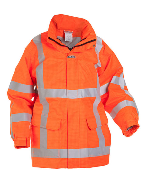 Hyd-Sns-Miltinorm Ear Hydrowear Markelo Multi Sns Fire Retardant Hi-Vis Anti-Static Waterproof Parka Jacket