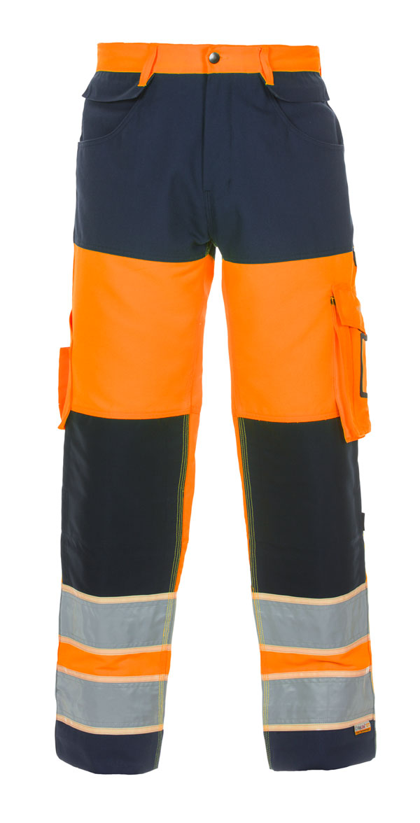 Hyd-Rs-Glowid Idstein Hi Vis Gid Two Tone Trouser Orange/Navy 32