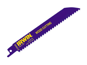 IRWIN® 606R 150mm Sabre Saw Blade Fast Cutting Wood Pack of 5