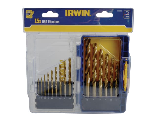 IRWIN® HSS Titanium Metal Drill Bit Set, 15 Piece