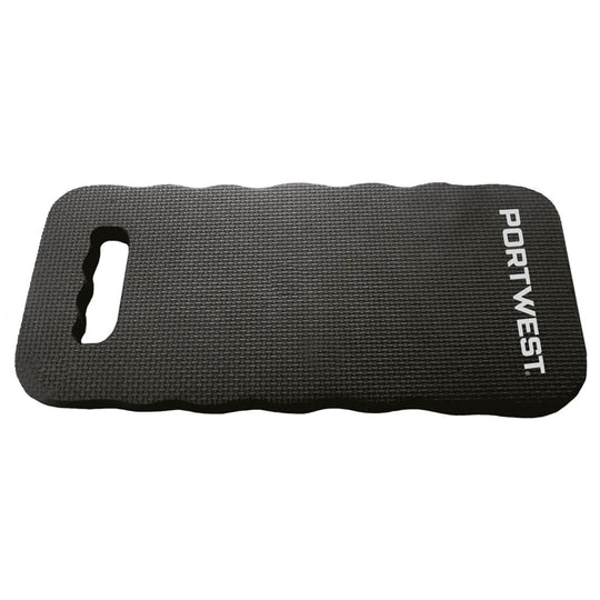 A simple, black rectangular Portwest Kneeling Pad (KP05) for basic protection.