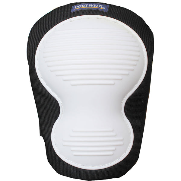 A white Portwest non-marking knee pad (KP50) designed to protect delicate surfaces.