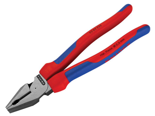 Knipex 02 02 Series High Leverage Combination Pliers, Multi-Component Grip