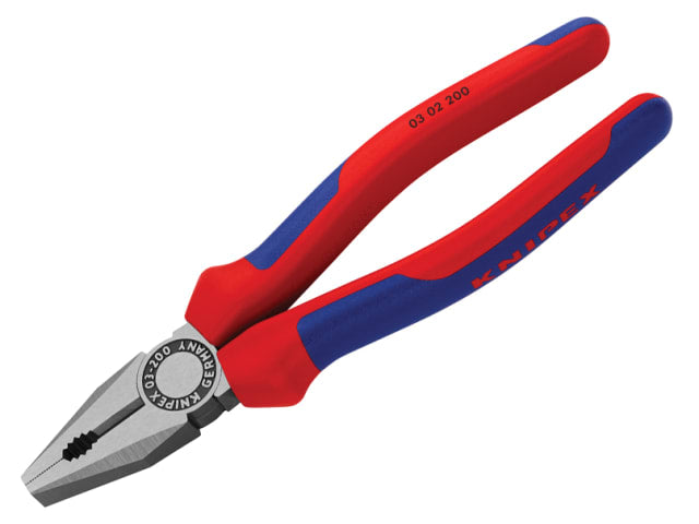 Knipex 03 02 Series Combination Pliers, Multi-Component Grip