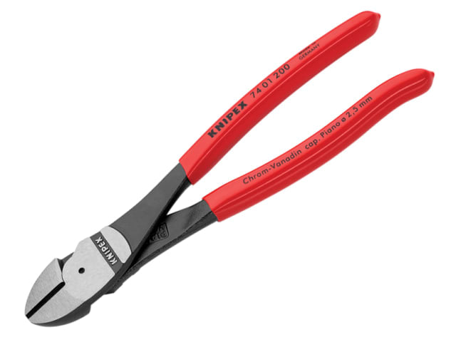 Knipex 74 01 Series High Leverage Diagonal Cutters, PVC Grips