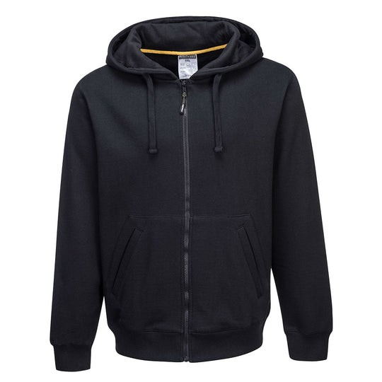 Portwest Nickel Sweatshirt Hoodie KS31 – black zip-up fleece hoodie for workwear comfort