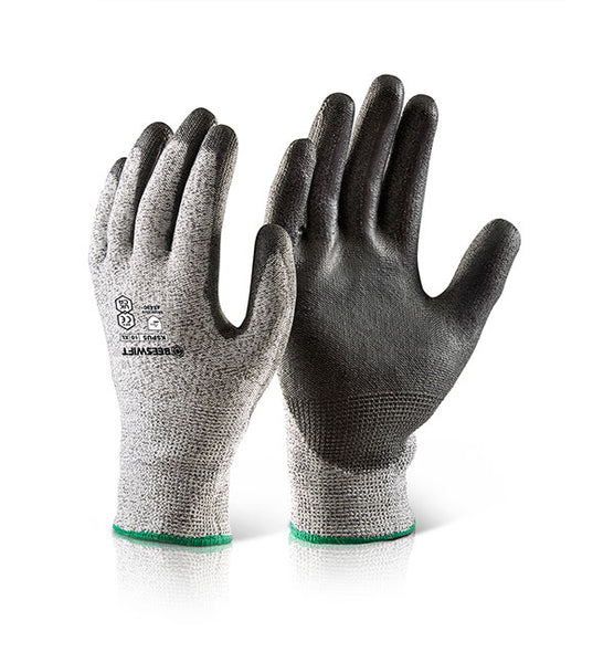 Beeswift Pu Coated Cut Level 5 Gloves