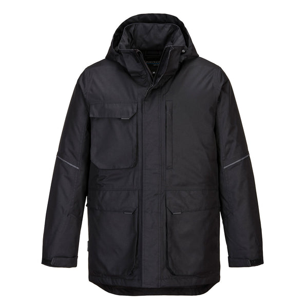 Portwest KX3 Parka Jacket KX360 – black insulated parka for cold-weather industrial use